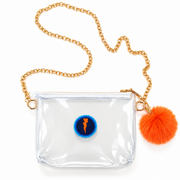 OKC Thunder Clear Bag with Lightning Bolt Gameday Bag with Gold Chain