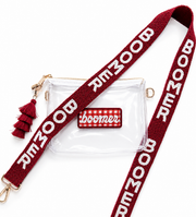 The Perfect Clear Gold Chain Gameday Bag + Exclusive Patch -Gingham