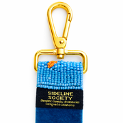 Hand Beaded OKC Thunder Gameday Strap – Adjustable Bag Strap, Blue Beaded Purse Strap for Basketball Fans, Game Day Accessories - Bright Bolt PREORDER SHIPS APPROX 6/29