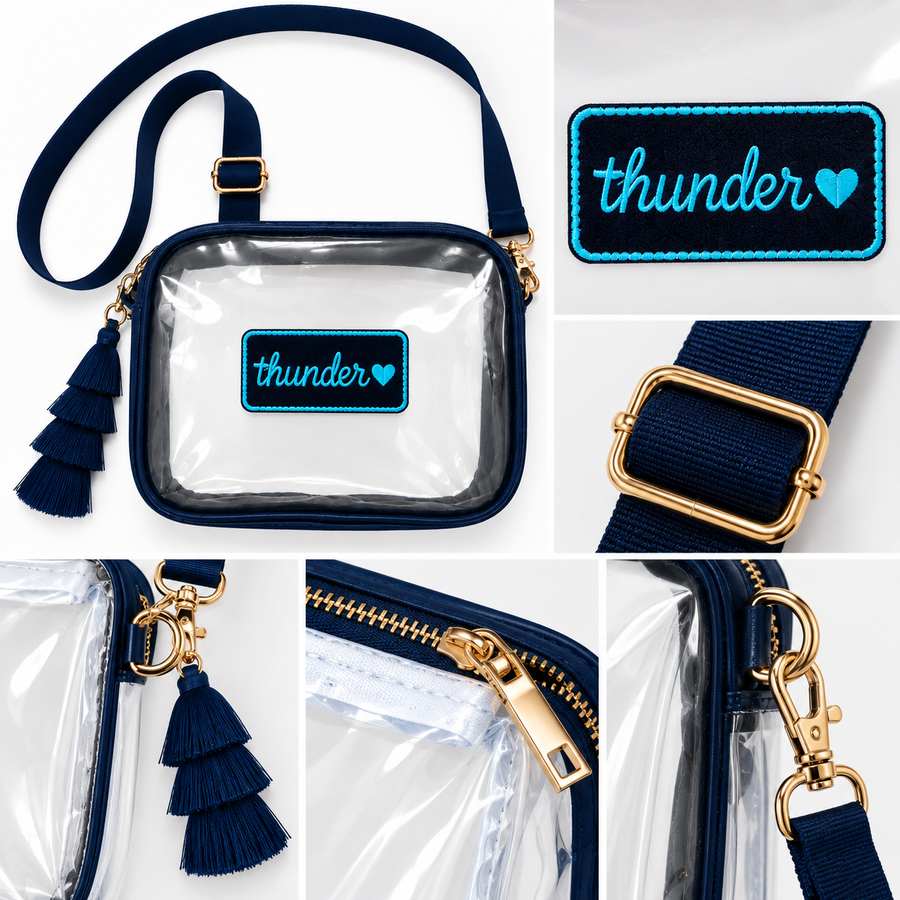 OKC Thunder Clear Bag with Exclusive Thunder Heart Patch