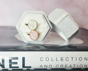 The Ocean is Calling Mother of Pearl Dainty Adjustable Gold and White Shell Ring