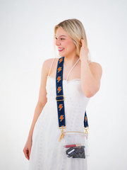 Hand Beaded OKC Thunder Gameday Strap – Adjustable Bag Strap, Blue Beaded Purse Strap for Basketball Fans, Game Day Accessories - Bolts PREORDER SHIPS APPROX 6/29