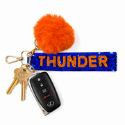 OKC Thunder Gameday Beaded Keychain Purse Charm I Handmade I Sideline Society Exclusive Spirit Accessory