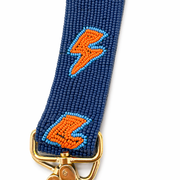 Hand Beaded OKC Thunder Gameday Strap – Adjustable Bag Strap, Blue Beaded Purse Strap for Basketball Fans, Game Day Accessories - Bolts PREORDER SHIPS APPROX 6/29