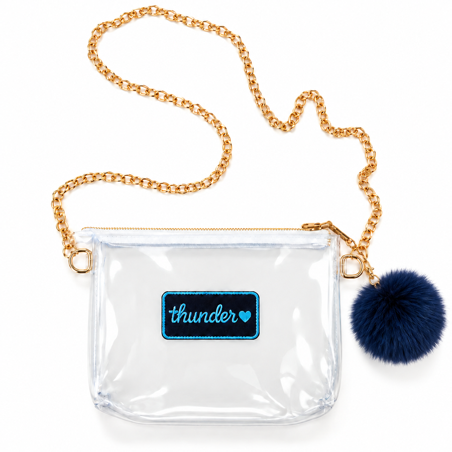 OKC Gameday Clear Bag with Gold Chain - Thunder Exclusive Patch