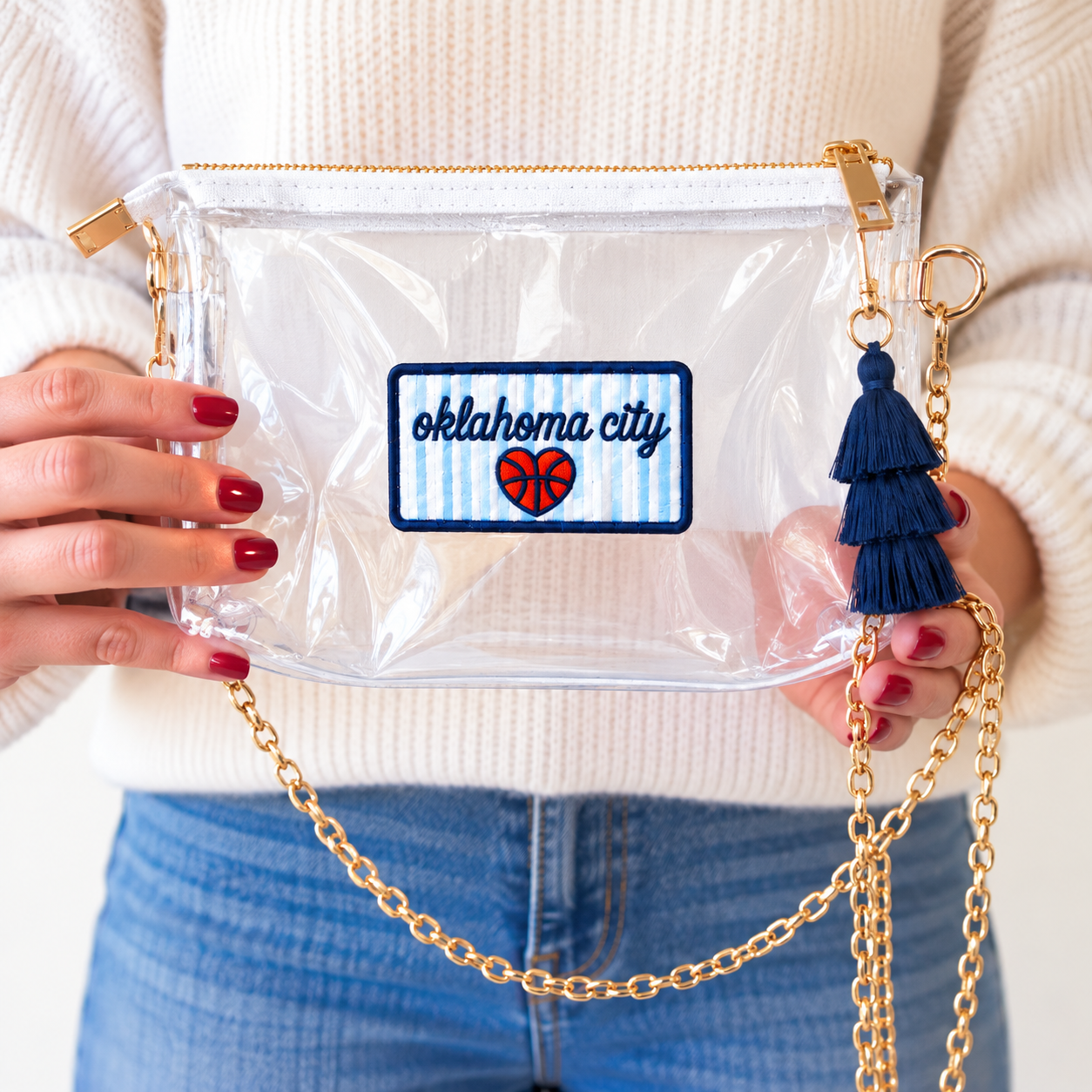 OKC Thunder Clear Bag with Exclusive Heart Patch