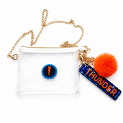 OKC Thunder Gameday Beaded Keychain Purse Charm I Handmade I Sideline Society Exclusive Spirit Accessory