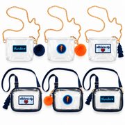 OKC Thunder Clear Bag with Lightning Bolt Gameday Bag with Gold Chain