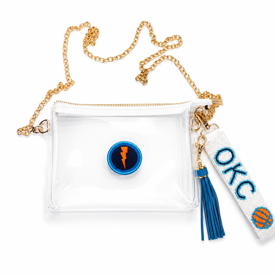 OKC Thunder Gameday Beaded Keychain Purse Charm I Handmade Basketball