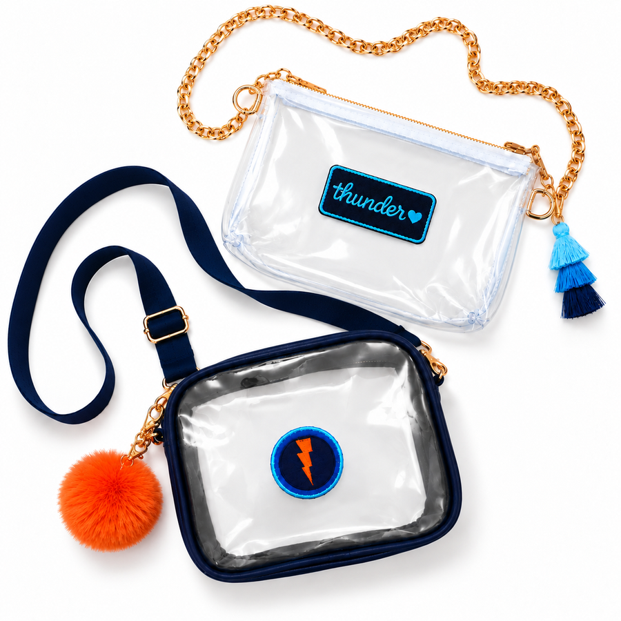 OKC Thunder Clear Bag with Exclusive Bolt Patch