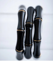 The Thick Bridgette Bamboo Stretchy Bracelet in Gold