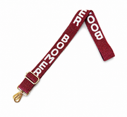 Hand Beaded Gameday Strap – Adjustable Bag Strap, Crimson Beaded Purse Strap for Oklahoma Football Fans, Game Day Accessories