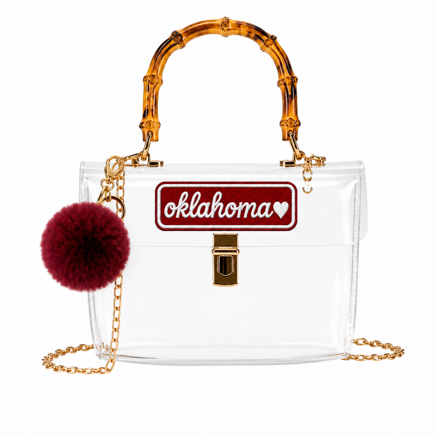 The Perfect Clear Bamboo Handle Gameday Bag + Exclusive Patch