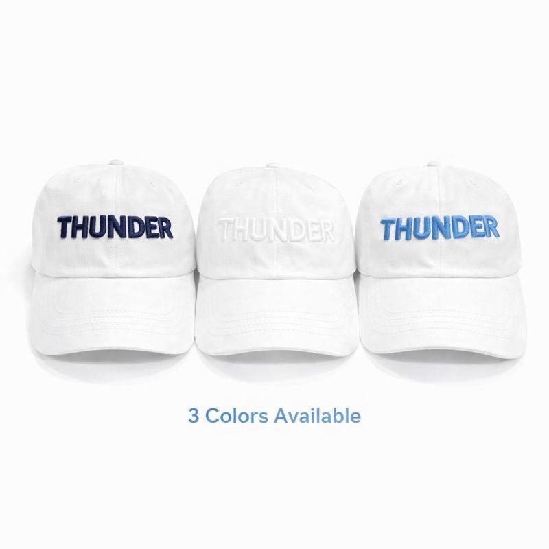 OKC Thunder Hat – White Dad Hat | Game Day Embroidered Baseball Hat | OKC Fan Gear | Spirit Accessories (Copy)