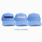 OKC Thunder Hat – Blue Trucker Hat | Game Day Embroidered Baseball Hat | OKC Fan Gear | Spirit Accessories