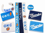Hand Beaded OKC Thunder Gameday Strap – Adjustable Bag Strap, Blue Beaded Purse Strap for Basketball Fans, Game Day Accessories - Pearls