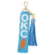 OKC Thunder Gameday Beaded Keychain Purse Charm I Handmade I Sideline Society Exclusive Spirit Accessory