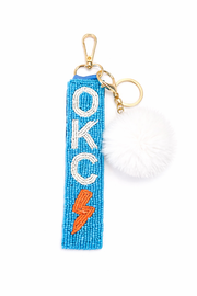 OKC Thunder Gameday Beaded Keychain Purse Charm I Handmade I Sideline Society Exclusive Spirit Accessory