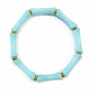 Thin Bridgette Bangle Grand Millennial Bracelet- Stretchy Bangle Gold I Silver I One Size I Stackable Statement I Marbled Emerald