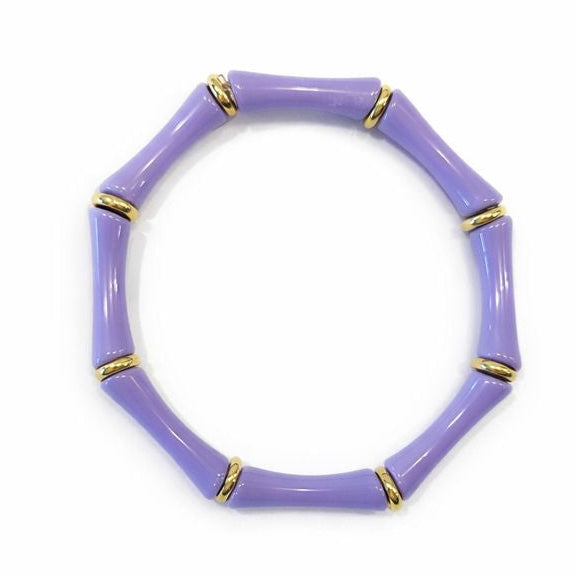 Thin Bridgette Bangle Grand Millennial Bracelet- Stretchy Bangle Gold I Silver I One Size I Stackable Statement I Marbled Emerald