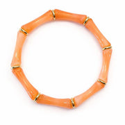 Thin Bridgette Bangle Grand Millennial Bracelet- Stretchy Bangle Gold I Silver I One Size I Stackable Statement I Marbled Emerald