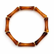 Thin Bridgette Bangle Grand Millennial Bracelet- Stretchy Bangle Gold I Silver I One Size I Stackable Statement I Marbled Emerald