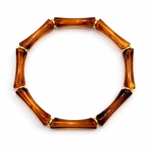 Thin Bridgette Bangle Grand Millennial Bracelet- Stretchy Bangle Gold I Silver I One Size I Stackable Statement I Marbled Emerald