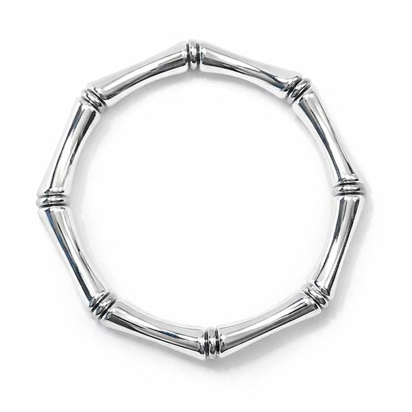 Thin Bridgette Bangle Grand Millennial Bracelet- Stretchy Bangle Gold I Silver I One Size I Stackable Statement I Marbled Emerald