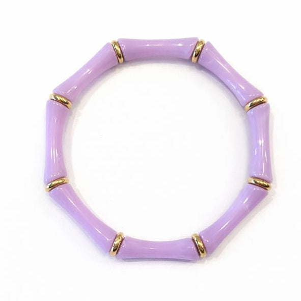 Thin Bridgette Bangle Grand Millennial Bracelet- Stretchy Bangle Gold I Silver I One Size I Stackable Statement I Marbled Emerald