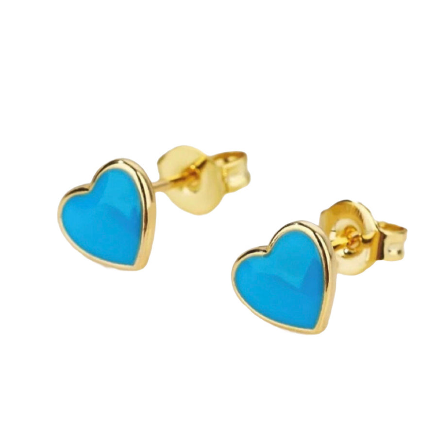 The Audrey Dainty & Delicate Heart Stud Earring
