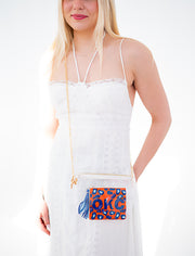 Handmade Beaded Gameday Custom Coin Purse | Bag for Clear Stadium Bags | OKC Thunder | 405 Local Original | Oklahoma I Leopard