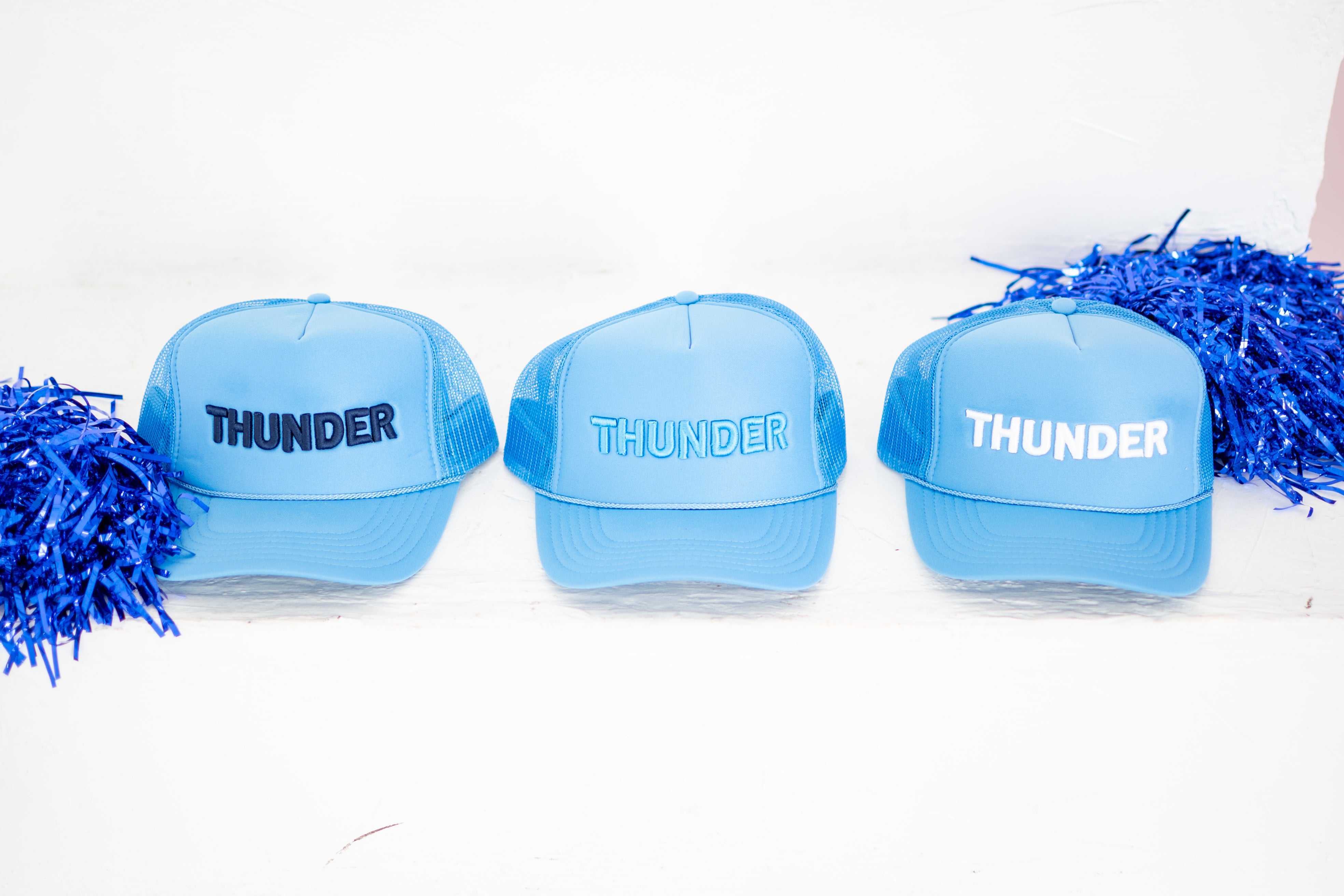 OKC Thunder Hat – Blue Trucker Hat | Game Day Embroidered Baseball Hat | OKC Fan Gear | Spirit Accessories