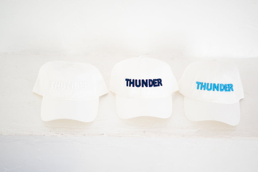 OKC Thunder Hat – White Dad Hat | Game Day Embroidered Baseball Hat | OKC Fan Gear | Spirit Accessories