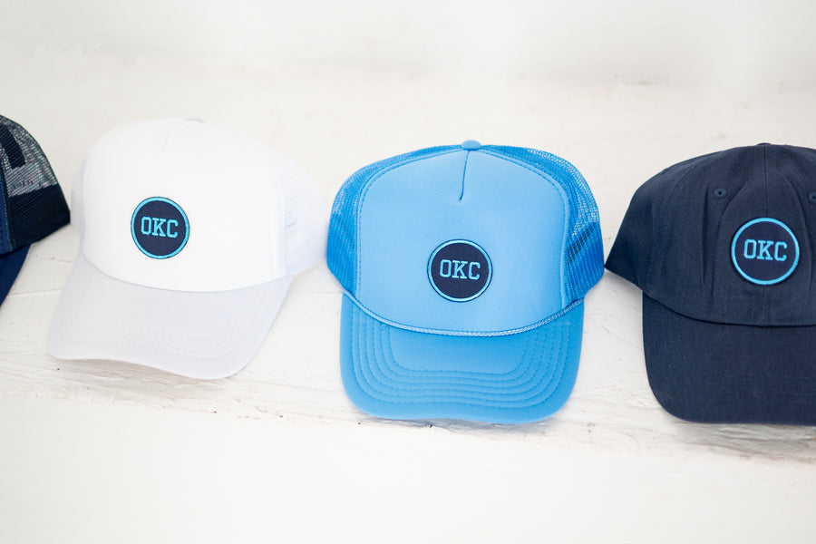 OKC Thunder Hat – Navy Trucker Hat | Game Day Embroidered Baseball Hat | OKC Fan Gear | Spirit Accessories