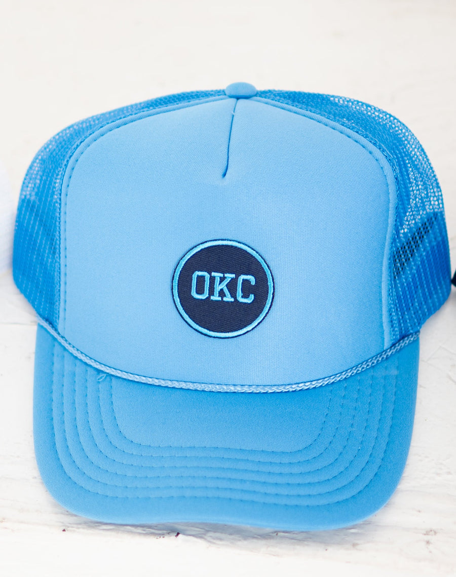 OKC Thunder Hat – Light Blue Trucker Hat | Game Day Embroidered Baseball Hat | OKC Fan Gear | Spirit Accessories