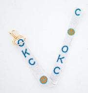 Hand Beaded OKC Thunder Gameday Strap – Adjustable Bag Strap, Blue Beaded Purse Strap for Basketball Fans, Game Day Accessories - OKC BASKETBALL - SOLD OUT - PRE ORDER FOR NEXT SHIPMENT APPROX 3/5/26