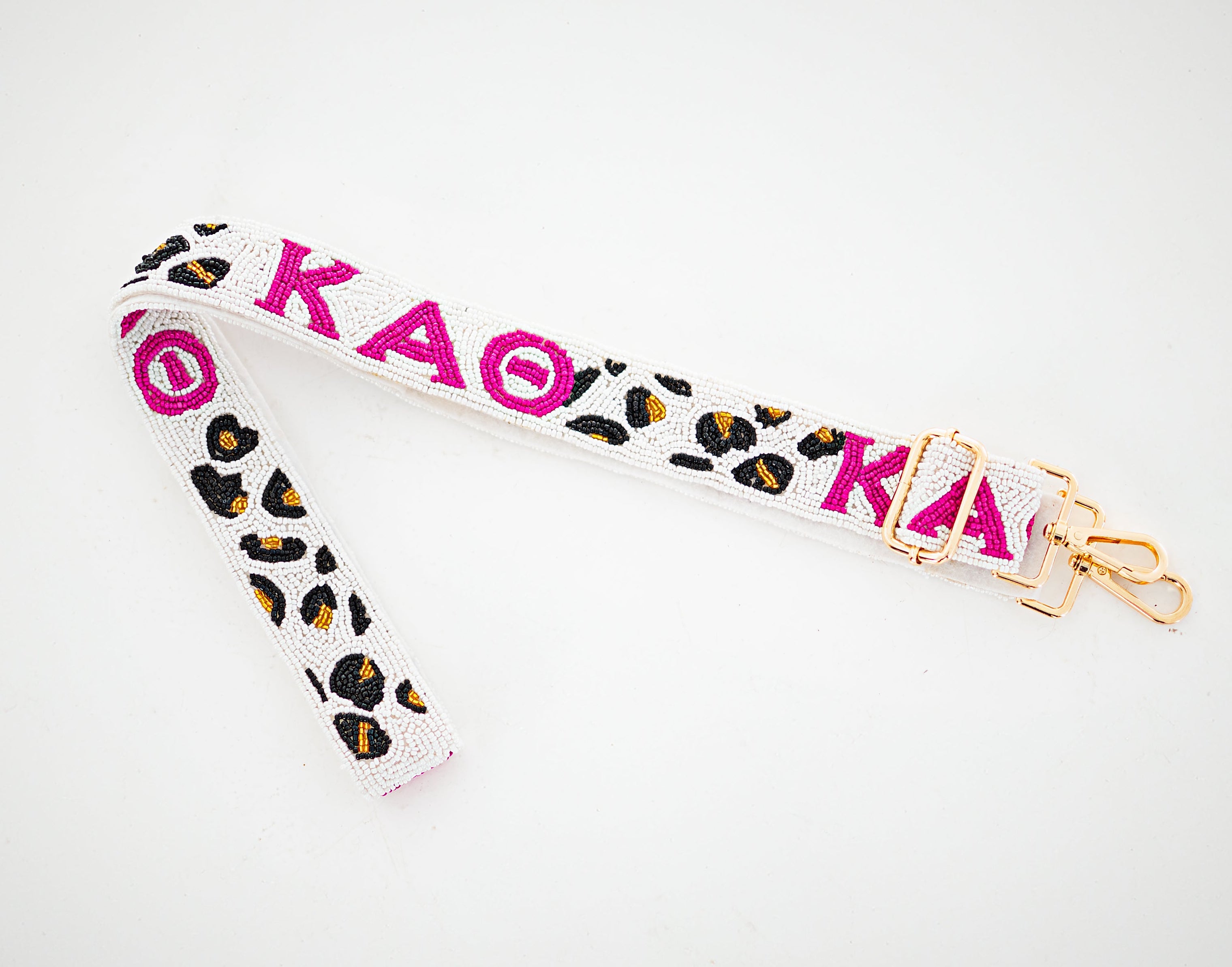 Kappa Alpha Theta Gameday Purse Strap - Gold Hardware - KAO - Leopard
