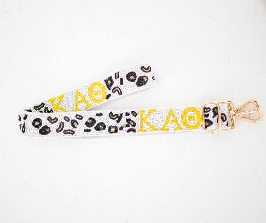 Kappa Alpha Theta Gameday Purse Strap - Gold Hardware - KAO - Leopard