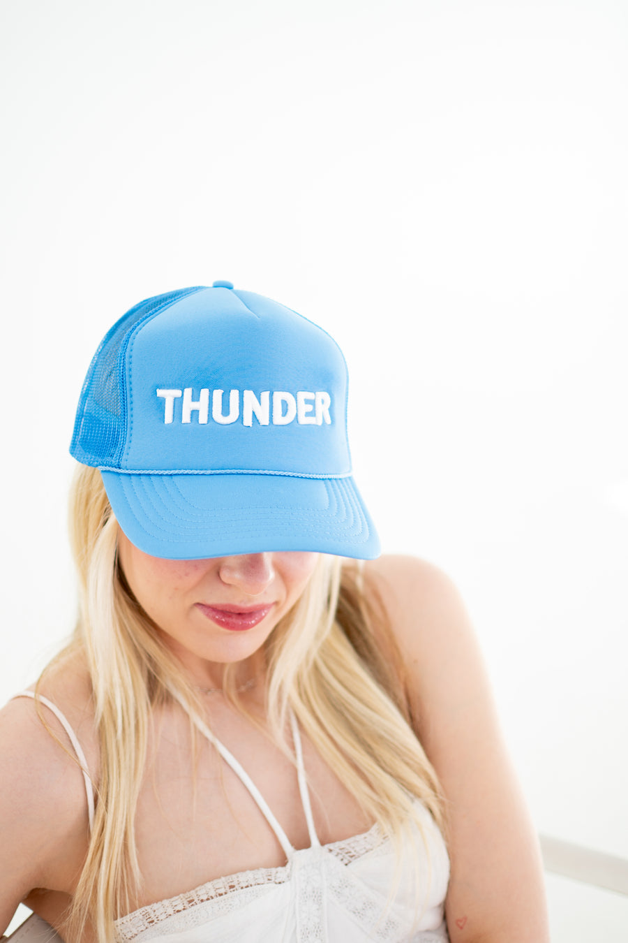 OKC Thunder Hat – Blue Trucker Hat | Game Day Embroidered Baseball Hat | OKC Fan Gear | Spirit Accessories