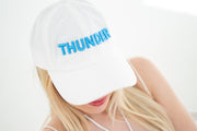 OKC Thunder Hat – White Dad Hat | Game Day Embroidered Baseball Hat | OKC Fan Gear | Spirit Accessories