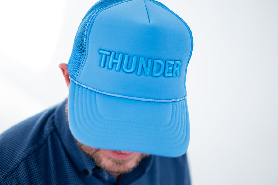 OKC Thunder Hat – Blue Trucker Hat | Game Day Embroidered Baseball Hat | OKC Fan Gear | Spirit Accessories (Copy)