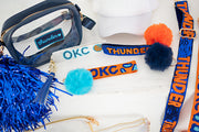 OKC Thunder Gameday Beaded Keychain Purse Charm I Handmade I Sideline Society Exclusive Spirit Accessory