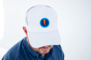 OKC Thunder Hat – White Trucker Hat | Game Day Embroidered Baseball Hat | OKC Fan Gear | Spirit Accessories (Copy)