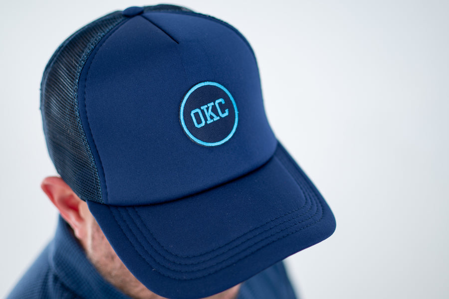 OKC Thunder Hat – Light Blue Trucker Hat | Game Day Embroidered Baseball Hat | OKC Fan Gear | Spirit Accessories