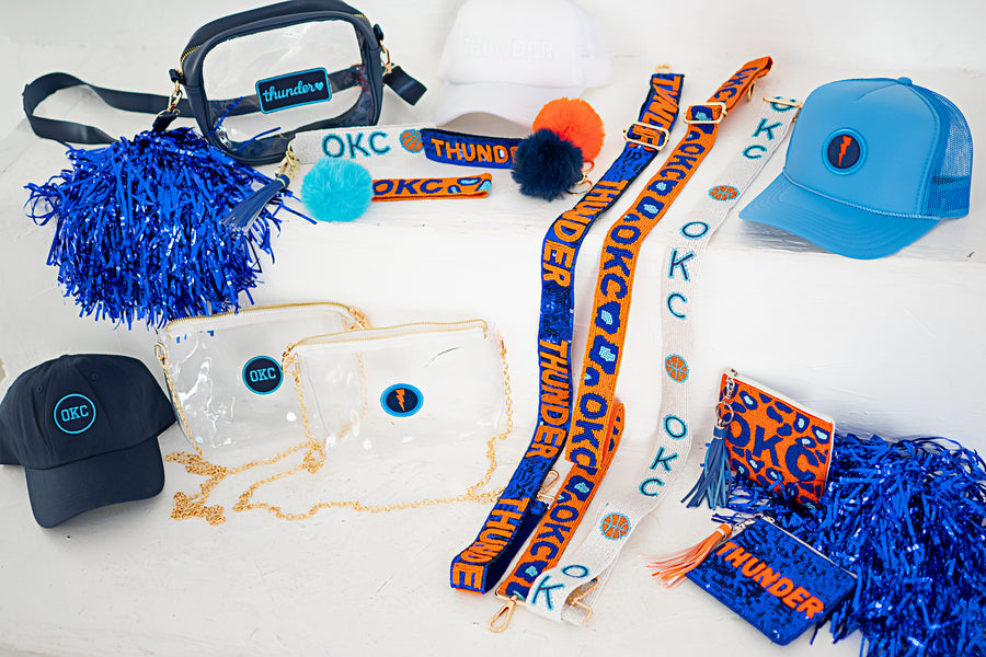 OKC Thunder Hat – Light Blue Trucker Hat | Game Day Embroidered Baseball Hat | OKC Fan Gear | Spirit Accessories