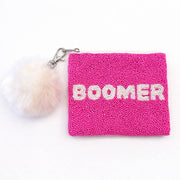 Handmade Beaded Pink Gameday Custom Coin Purse | Bag for Clear Stadium Bags | Oklahoma Sooners | Boomer | 405 Local Original | OU