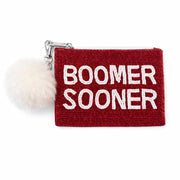 Handmade Beaded Gameday Custom Coin Purse | Bag for Clear Stadium Bags | Oklahoma Sooners | Boomer | 405 Local Original | OU