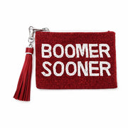 Handmade Beaded Gameday Custom Coin Purse | Bag for Clear Stadium Bags | Oklahoma Sooners | Boomer | 405 Local Original | OU