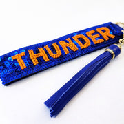 OKC Thunder Gameday Beaded Keychain Purse Charm I Handmade I Sideline Society Exclusive Spirit Accessory