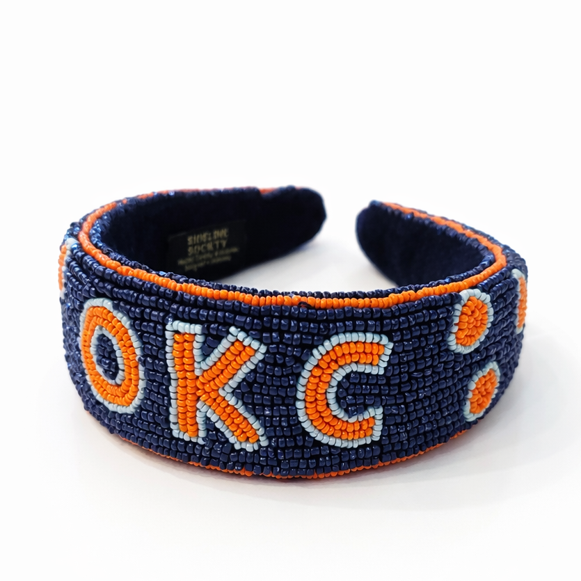 OKC Thunder Hand Beaded Exclusive Gameday Headband